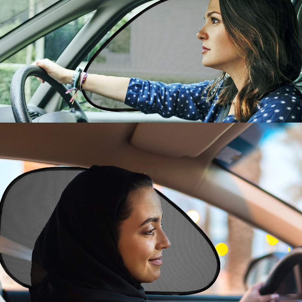 VaygWay twist-to-fold sun shade folds compactly for quick storage in your car.