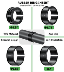 Anti-slip TPU inserts keep the light bar steady on uneven bars.