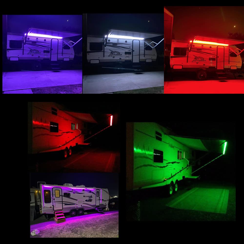 Vbakor app-controlled RV awning lights for customizable colors and scenes
