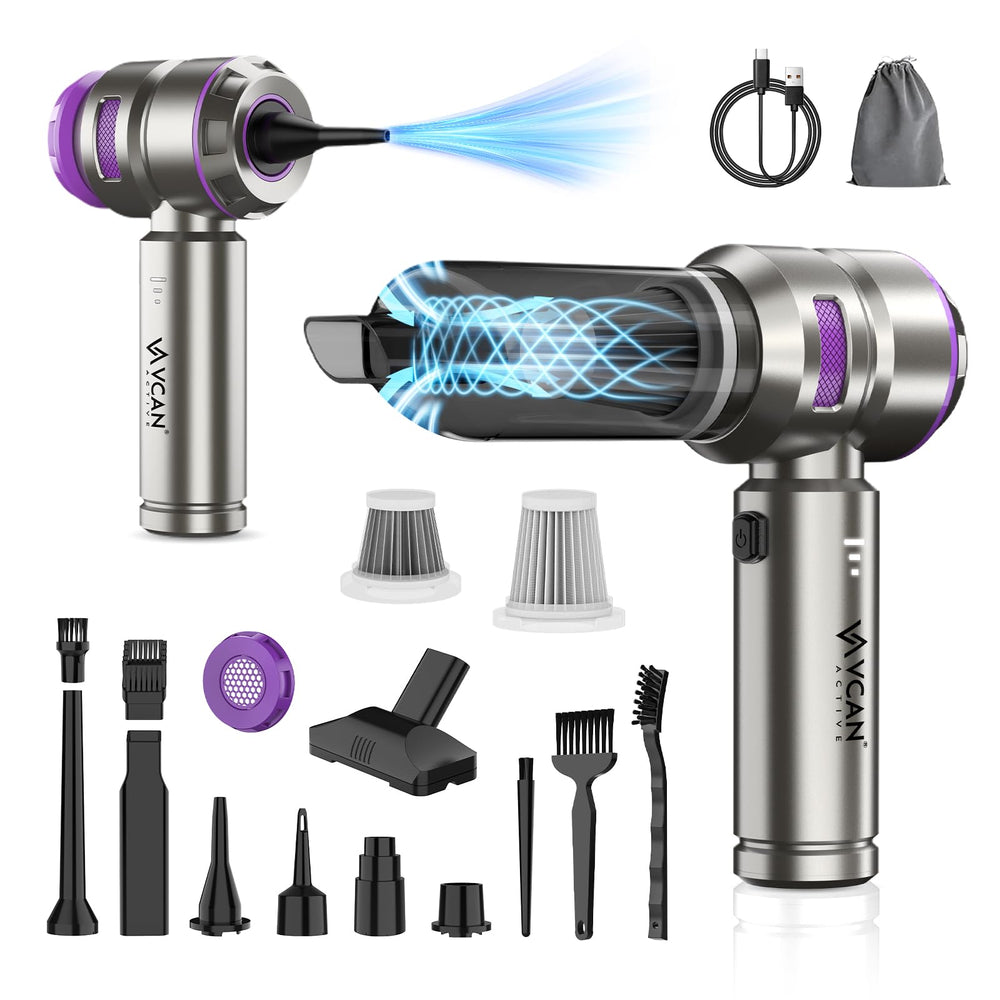 VCAN ACTIVE car vacuum compact design for easy reach in tight spaces