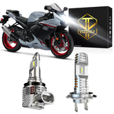 VCSZKXLY headlight bulbs front view with brighter low and high beams for Suzuki GSXR.
