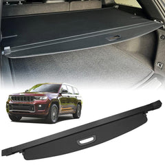 VeCarTech rear cargo shade fitted on Jeep Grand Cherokee provides privacy and UV protection.