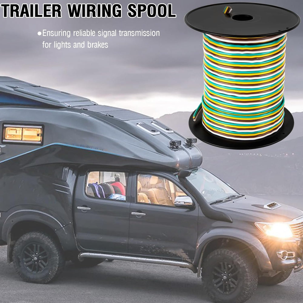 Compatible with 4-way flat and round plugs for versatile trailer wiring.