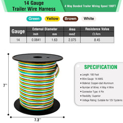 Weatherproof VECKYJL trailer wire spool resists rain moisture and sun for outdoor use.