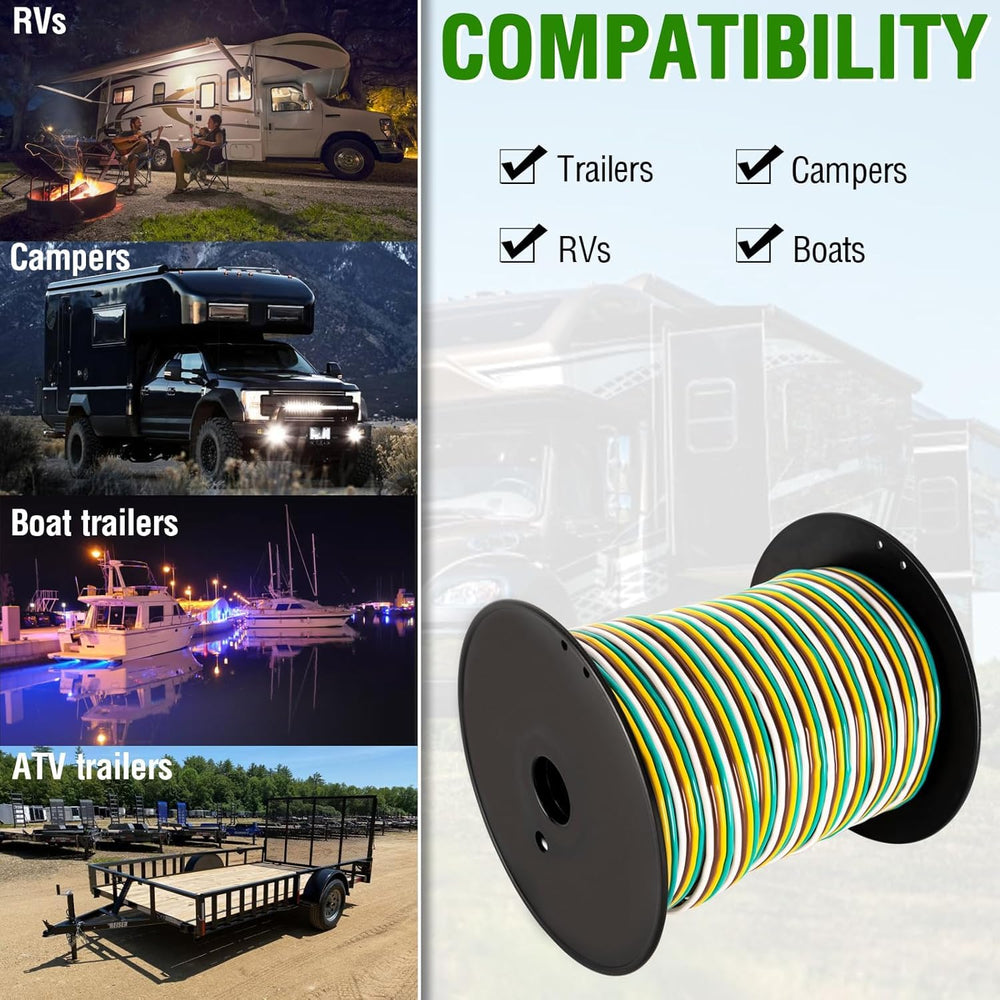 White ground wire in VECKYJL kit minimizes corrosion during installations.