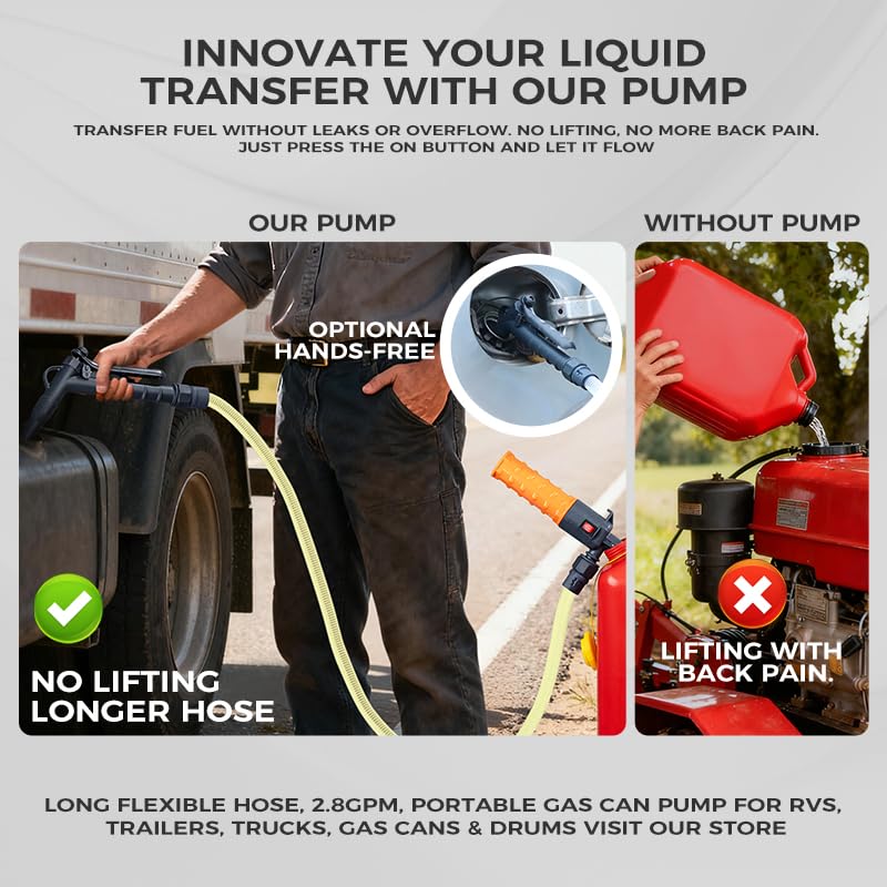 Vedocn compact and portable fuel pump for on-the-go use