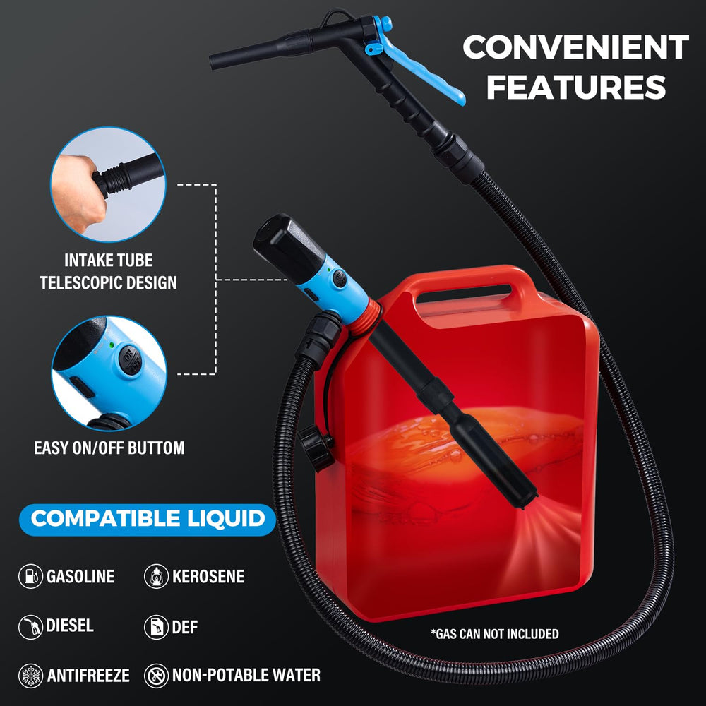 Vedocn manual control nozzle allows precise, spill-free fueling.