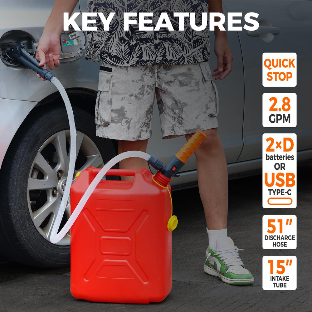 Vedocn 51-inch discharge hose enabling extended reach during transfers