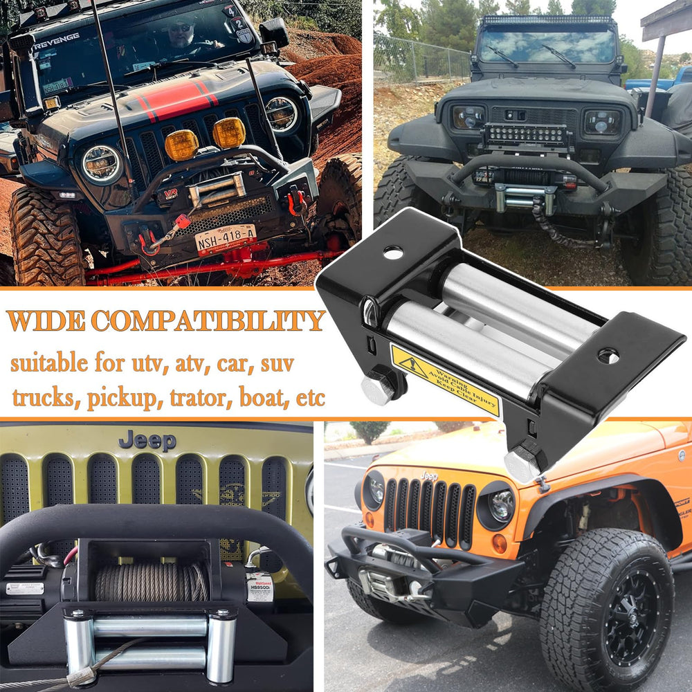 VEEBELL winch roller fairlead side view ensures aligned pull and reduced rope wear
