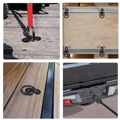 VEEBELL black zinc-coated D-ring screws included for quick install