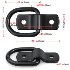 VEEBELL D-ring bracket assembly for easy surface mounting