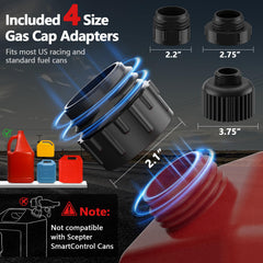 VEECAP 51-inch hose reaches distant tanks with ease for flexible use.