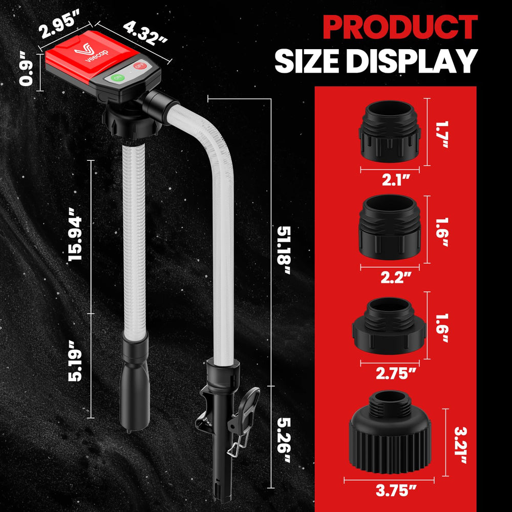 VEECAP storage bag keeps the compact pump organized for transport.