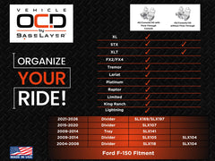 Vehicle OCD SLX197 matte finish and tight fit minimize clutter movement.