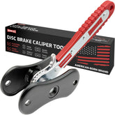 Vehiclex brake caliper compression tool front view shows sturdy frame for even piston pressure.