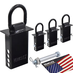 Vehiclex stake pocket D-ring anchors front view shows rugged construction for secure tie-downs