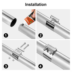 Clamp in a workshop demonstrating weld-free installation