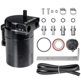 VehiMata 300ml oil catch can front view improves PCV cleanliness and efficiency