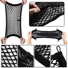 VEHIRIE cargo net wall mount for kitchen use keeps bottles tidy