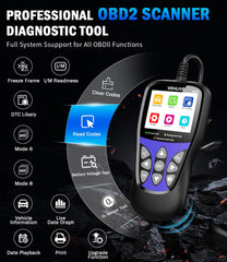 VEHLIVE V850 code reading shows codes and definitions for diagnostics.