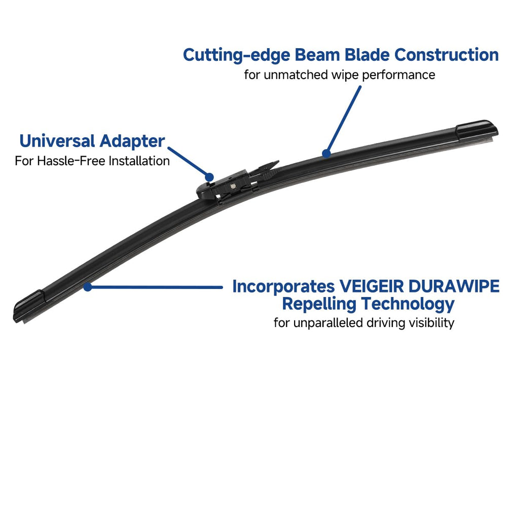 VEIGEIR 28-inch front wiper blade on passenger side improves visibility