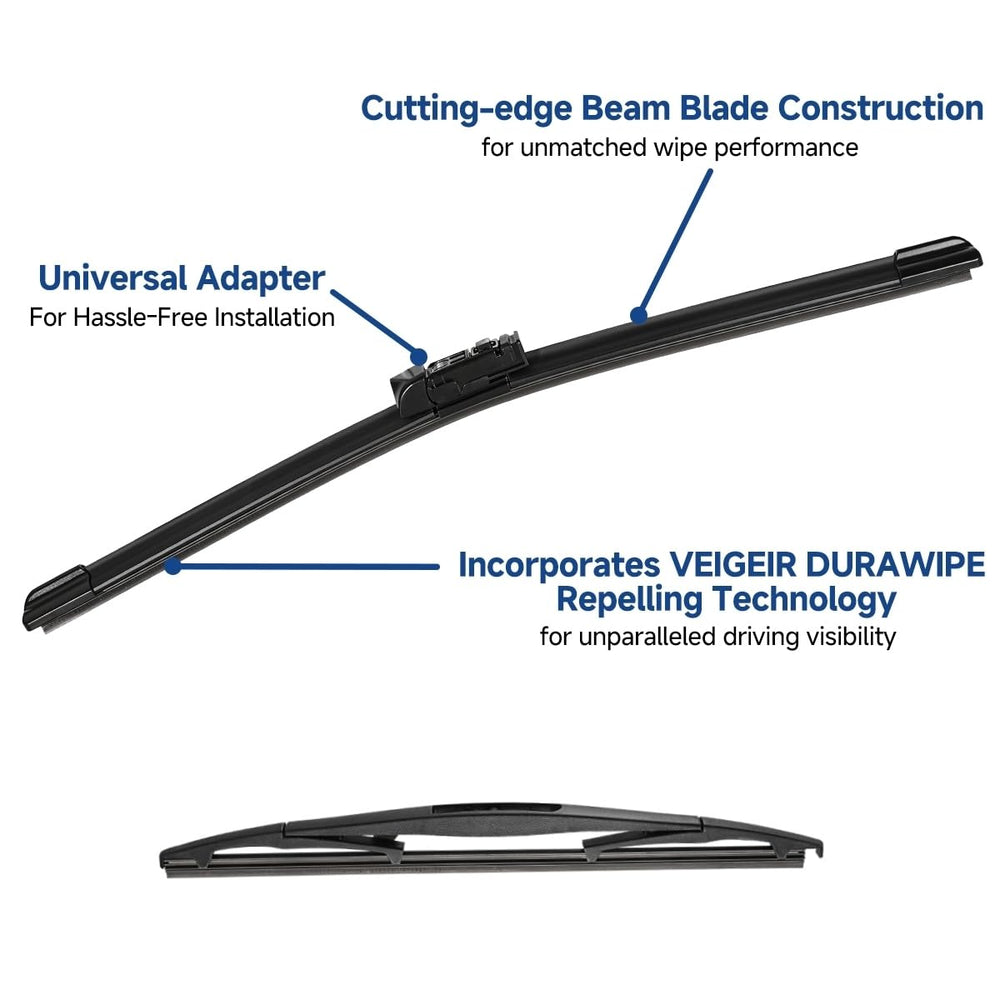VEIGEIR Forester 26-inch front wiper blade front view highlights smooth wiping.