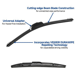 VEIGEIR wiper blades compatible with Honda CR-V 2012–2016 front and rear installation