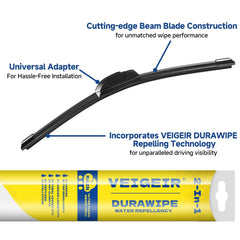 VEIGEIR 26-19 inch blades deliver streak-free visibility in rain and snow
