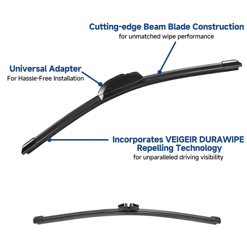 VEIGEIR 22-inch front blades shown for dependable daily wiping