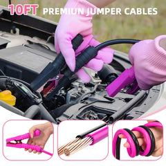 VEIYIE pink tow rope kit for road recovery scenarios