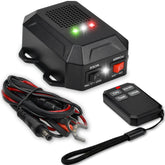 Vekibee ultrasonic rodent deterrent mounted in engine bay protecting electrical components