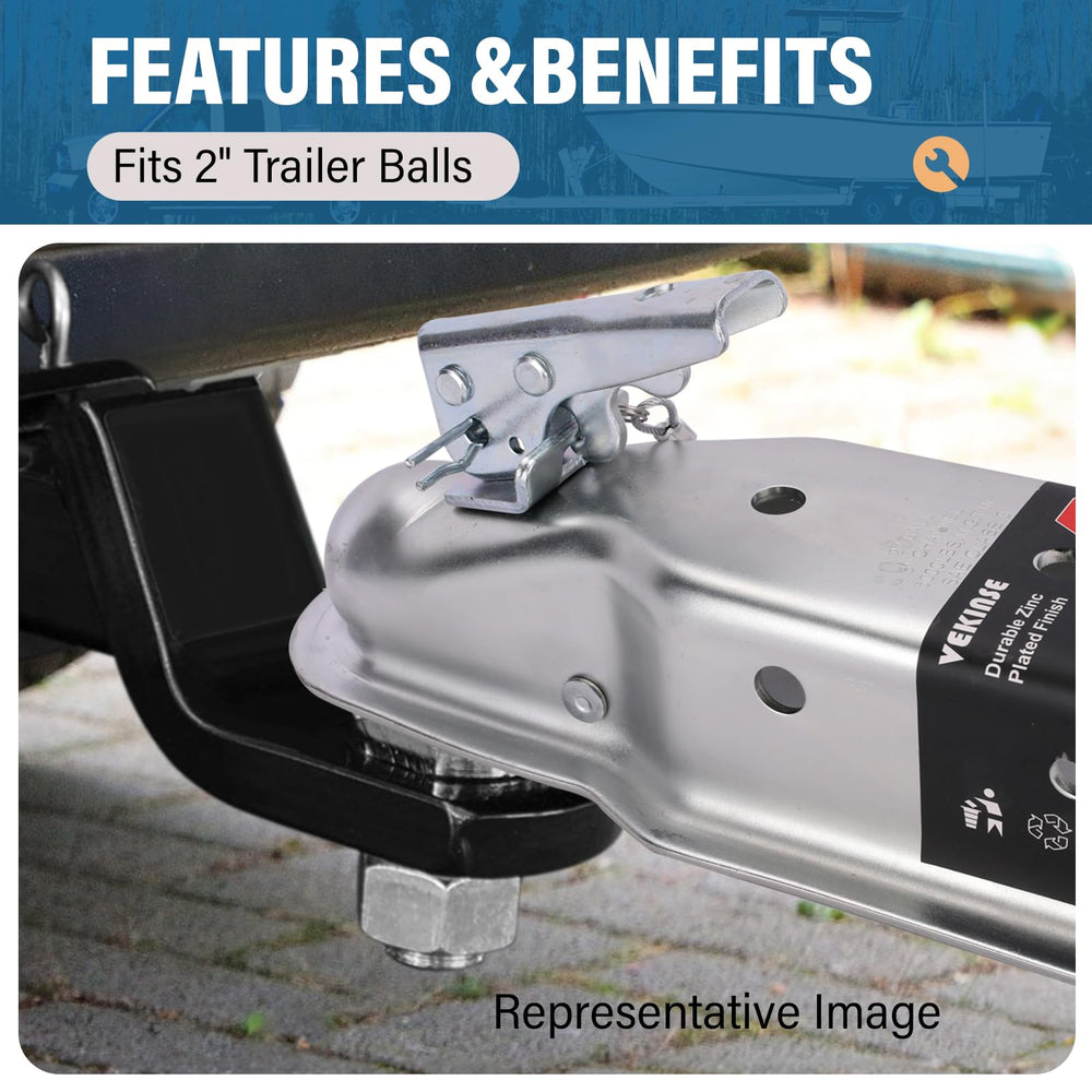 VEKINSE Thick die-cut steel construction withstands regular trailer use.