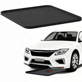 VeloZap oil drip pan under car protects garage floors from leaks.