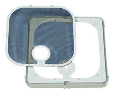 Ventline BVC0573-31 frame with removable screen, close-up detail supports quick cleaning
