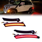 Venyeeda LED front amber side marker with smoked lens for MINI Cooper enhances night visibility