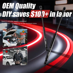 Lift force of 45LB (200N) offers steady hood support.