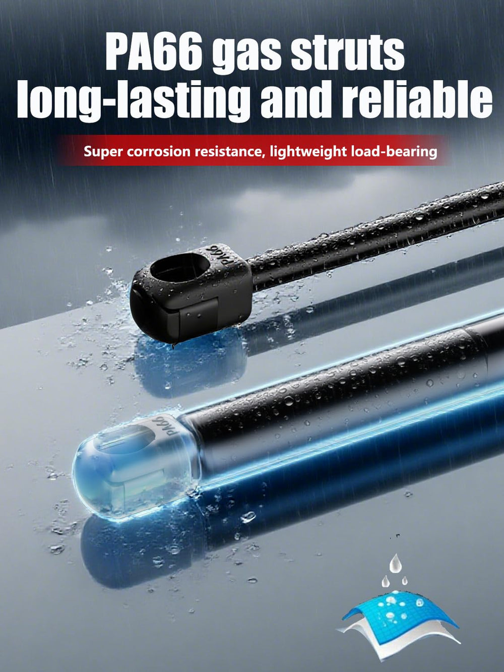 Vepagoo 45lbs-per-strut capacity for sturdy support