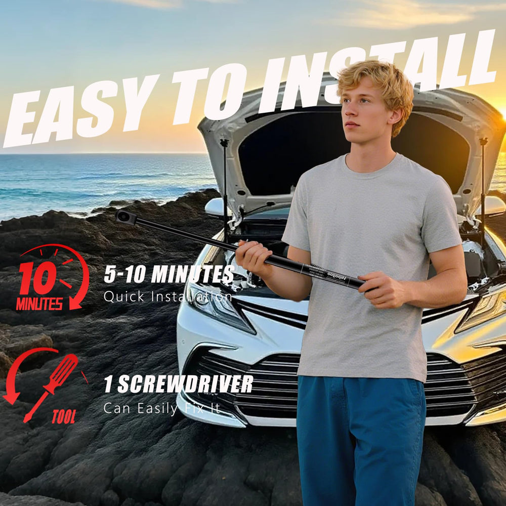 Easy-installation guide for Vepagoo hood shocks on Camry