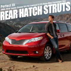 Vepagoo liftgate struts installed on Toyota Sienna, easy 7-minute replacement