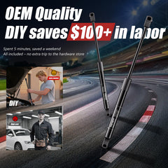 On-car demonstration of easy hood lift with Vepagoo struts