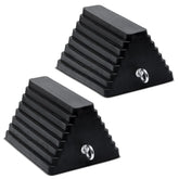 Vergo XL wheel chock 2-pack, heavy-duty molded rubber for trucks.