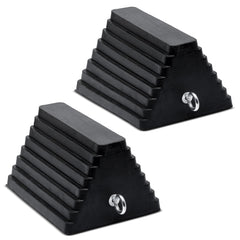 Vergo XL wheel chock 2-pack, heavy-duty molded rubber for trucks.