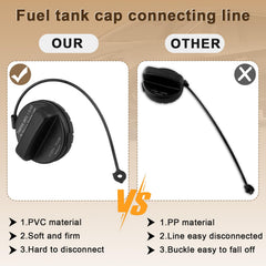 Closeup of Vershin gas cap seal rubber showing durable waterproof material.