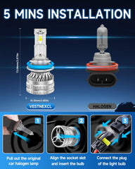 VESTNEXCL 1:1 fitment mirrors factory sockets for easy install