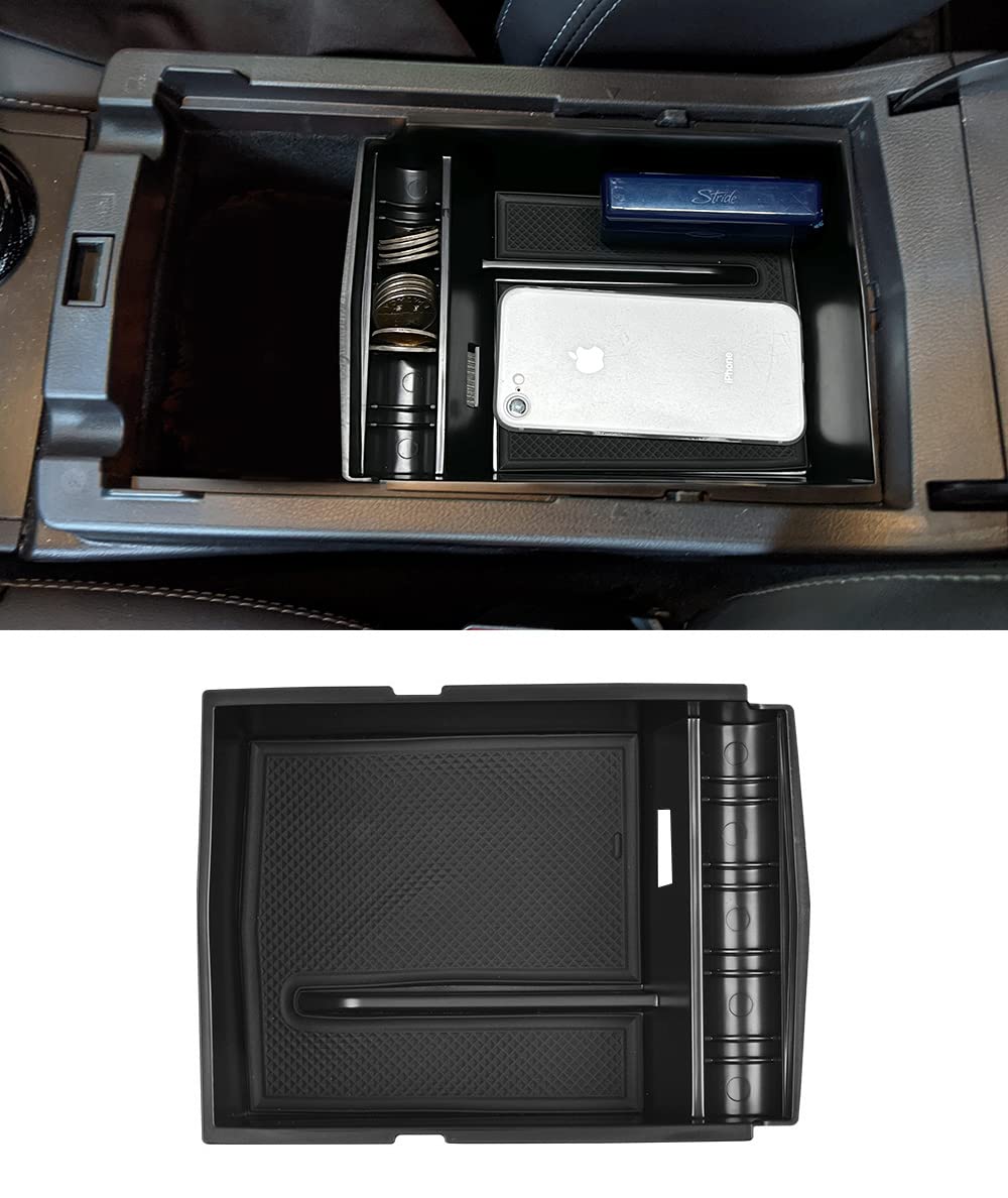 Vesul center console organizer with two-layer design keeps essentials at hand in Subaru Outback