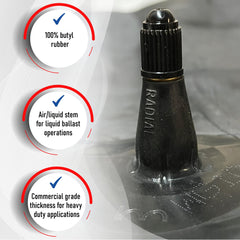 Suitable for tractors, backhoes, and other commercial tires for fleet use.
