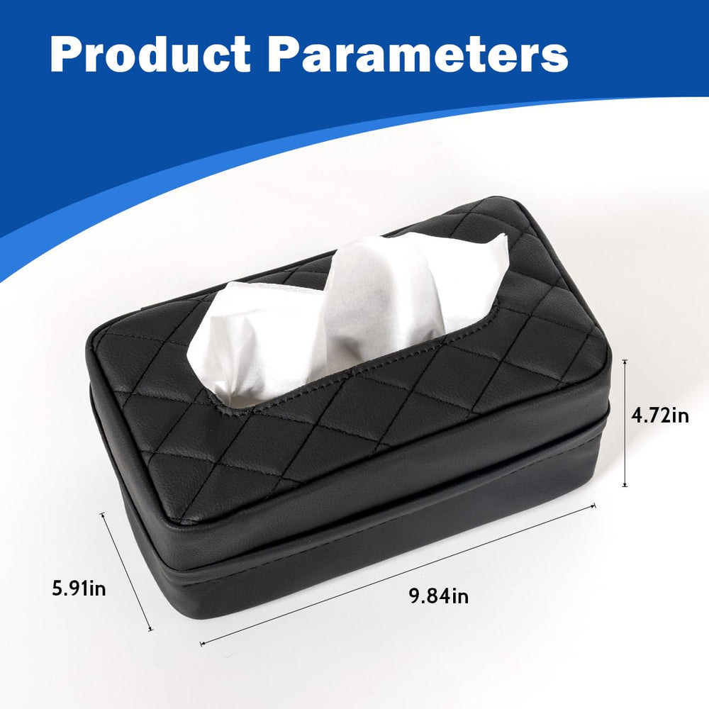 VETERBONE car tissue holder installs easily with Velcro and buckles