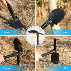 Vetoos foldable survival shovel ready for digging or shoveling in tough spots.