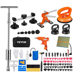 VEVOR 117‑pcs car dent puller kit with gold dent lifter for efficient paintless repairs.
