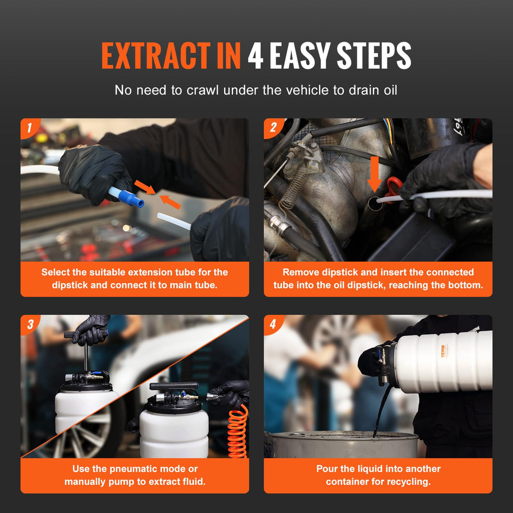 Extension tube 1 of VEVOR extractor providing extra reach